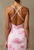 Load image into Gallery viewer, Light Pink Floral Sheath Formal Dress