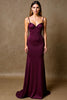 Load image into Gallery viewer, Elegant Mermaid Plum Maxi Evening Dress