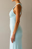 Load image into Gallery viewer, Simple Sky Blue Sheath Long Evening Dress