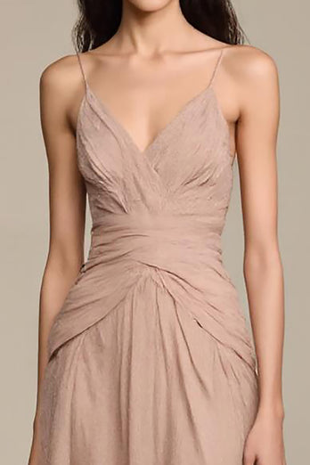 Apricot A-Line Maxi Long Formal Dress