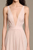 Load image into Gallery viewer, V-Neck A-Line Light Pink Long Formal Dress With Slit
