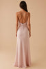 Load image into Gallery viewer, Light Pink Sheath Satin Long Evening Dress