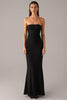 Load image into Gallery viewer, Elegant Strapless Mermaid Black Tie Dress