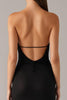 Load image into Gallery viewer, Elegant Strapless Mermaid Black Tie Dress