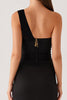 Load image into Gallery viewer, Sheath One Shoulder Black Evening Dress