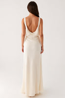 Load image into Gallery viewer, Sheath Long Ivory Evening Dress With Slit