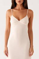 Load image into Gallery viewer, Ivory Spaghetti Straps Sheath Evening Dress