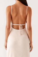 Load image into Gallery viewer, Ivory Spaghetti Straps Sheath Evening Dress