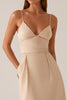 Load image into Gallery viewer, Apricot Spaghetti Straps Satin Evening Dress
