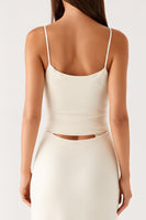 Load image into Gallery viewer, Ivory Spaghetti Straps Sheath Evening Dress