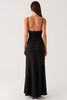 Load image into Gallery viewer, Sheath Cut Out Spaghetti Straps Black Tie Dress