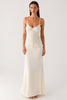 Load image into Gallery viewer, Ivory Sheath Spaghetti Straps Evening Dress