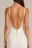 Load image into Gallery viewer, Ivory Spaghetti Straps Sheath Evening Dress