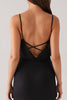 Load image into Gallery viewer, Sheath Spaghetti Straps Black Tie Dress