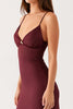 Load image into Gallery viewer, Plum Spaghetti Straps Backless Evening Dress