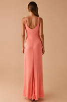 Load image into Gallery viewer, Pink Spaghetti Straps Sheath Evening Dress
