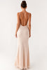Load image into Gallery viewer, Apricot Spaghetti Straps Sheath Evening Dress