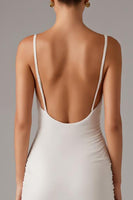 Load image into Gallery viewer, Sheath Ivory Spaghetti Straps Evening Dress