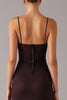 Load image into Gallery viewer, Brown Sheath Spaghetti Straps Formal Dress