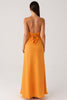 Load image into Gallery viewer, Yellow Spaghetti Straps Chiffon Formal Dress