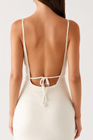 Load image into Gallery viewer, Sheath Ivory Spaghetti Straps Backless Formal Dress