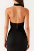 Load image into Gallery viewer, Halter Mermaid Black Tie Dress