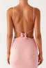 Load image into Gallery viewer, Pink Sheath Spaghetti Straps Chiffon Formal Dress
