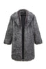 Load image into Gallery viewer, Sliver Grey Lapel Long Faux Fur Luxury Puffy Overcoat