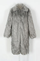 Load image into Gallery viewer, Brown Thicken Lapel Puffy Mid-Long Faux Fur Coat