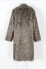 Load image into Gallery viewer, White Grey Thicken Lapel Puffy Mid-Long Faux Fur Coat