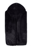 Load image into Gallery viewer, Black Thicken Sleeveless Warm Hooded Faux Fur Short Coat