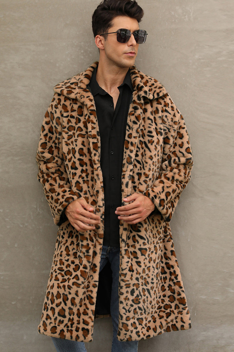 Load image into Gallery viewer, White Zebras Thicken Lapel Mid-Long Warm Faux Fur Coat