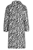 Load image into Gallery viewer, White Zebras Thicken Lapel Mid-Long Warm Faux Fur Coat