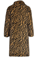 Load image into Gallery viewer, White Zebras Thicken Lapel Mid-Long Warm Faux Fur Coat