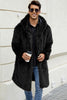 Load image into Gallery viewer, White Grey Thicken Hooded Puffy Mid-Long Faux Fur Coat