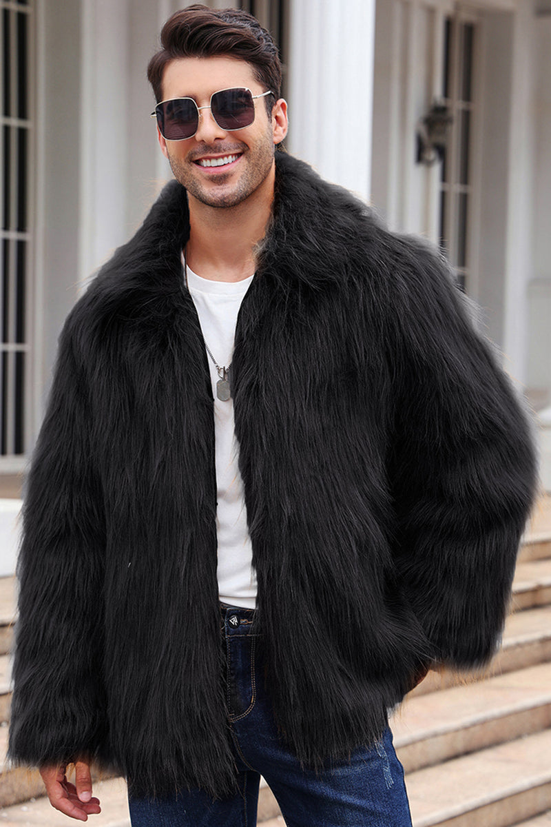 Load image into Gallery viewer, Camel Thicken Lapel Short Faux Fur Coat