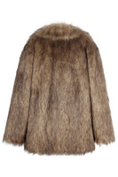 Load image into Gallery viewer, Camel Thicken Lapel Short Faux Fur Coat