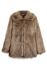 Load image into Gallery viewer, Camel Thicken Lapel Short Faux Fur Coat