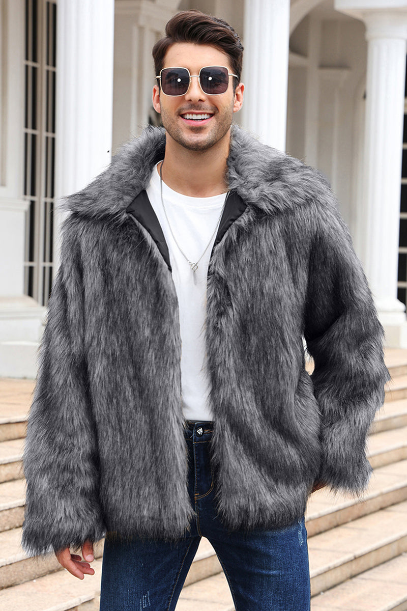 Load image into Gallery viewer, Camel Thicken Lapel Short Faux Fur Coat