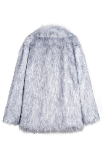 Camel Thicken Lapel Short Faux Fur Coat