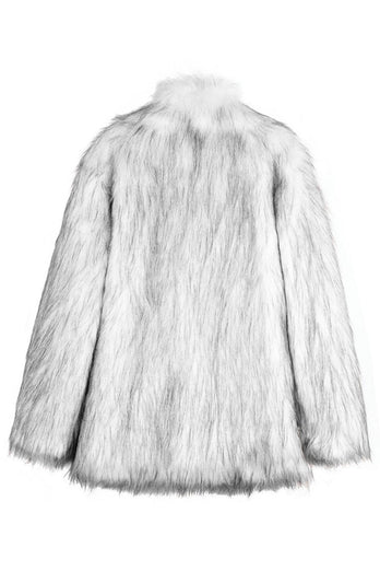 Camel Thicken Lapel Short Faux Fur Coat