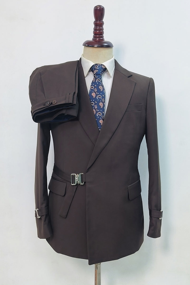 Load image into Gallery viewer, Navy Notched Lapel 2 Pieces Slim Fit Men&#39;s Formal Suits