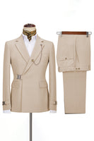 Load image into Gallery viewer, Navy Notched Lapel 2 Pieces Slim Fit Men&#39;s Formal Suits