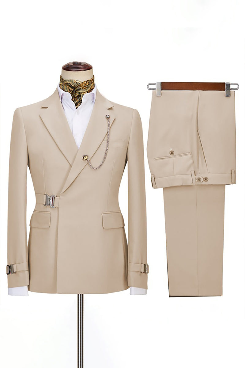 Load image into Gallery viewer, Navy Notched Lapel 2 Pieces Slim Fit Men&#39;s Formal Suits