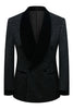Load image into Gallery viewer, Sparkly Navy Sequin Shawl Lapel 2 Pieces Slim Fit Men&#39;s Prom Suits