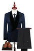 Load image into Gallery viewer, Sparkly Navy Sequin Shawl Lapel 2 Pieces Slim Fit Men&#39;s Prom Suits
