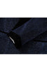 Load image into Gallery viewer, Sparkly Navy Sequin Shawl Lapel 2 Pieces Slim Fit Men&#39;s Prom Suits