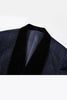 Load image into Gallery viewer, Sparkly Navy Sequin Shawl Lapel 2 Pieces Slim Fit Men&#39;s Prom Suits