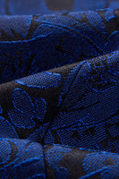 Load image into Gallery viewer, Blue Jacquard Shawl Lapel 2 Pieces Prom Suits