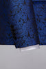 Load image into Gallery viewer, Blue Jacquard Shawl Lapel 2 Pieces Prom Suits